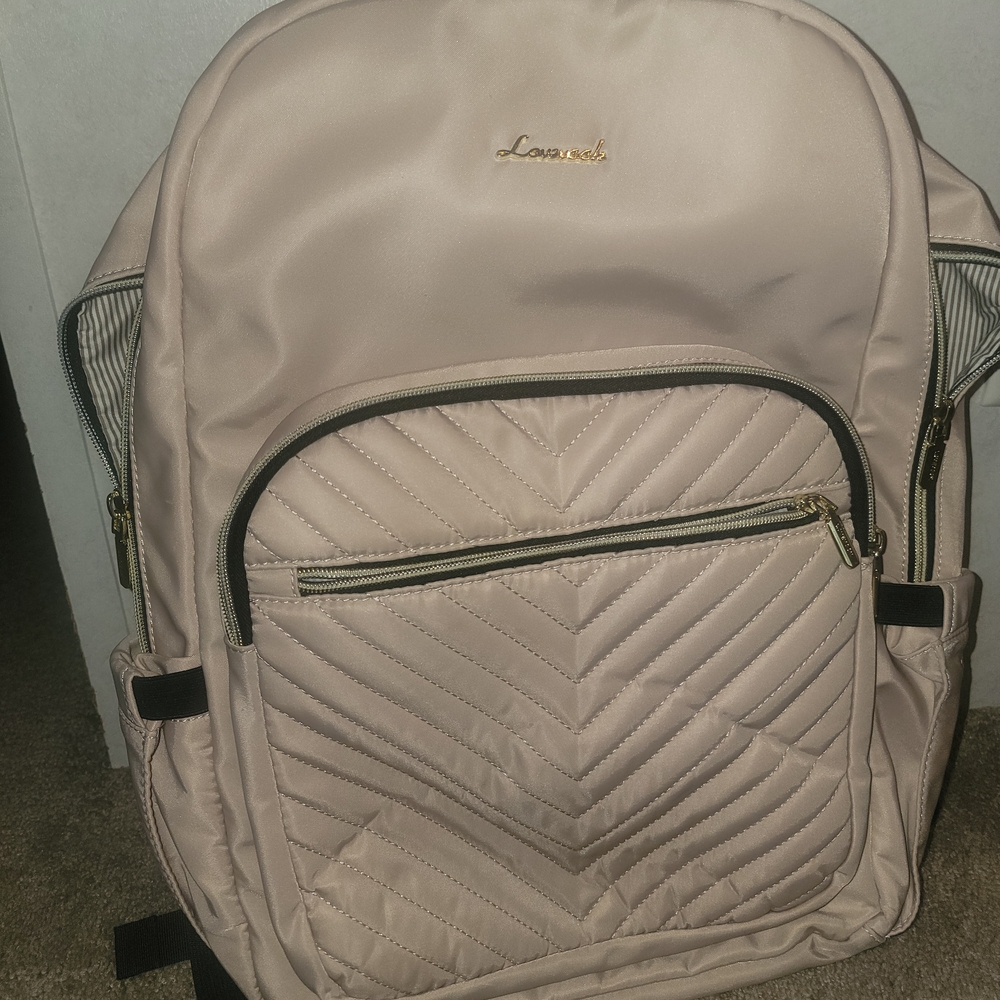 Lovevook Quilted Backpack in Beige